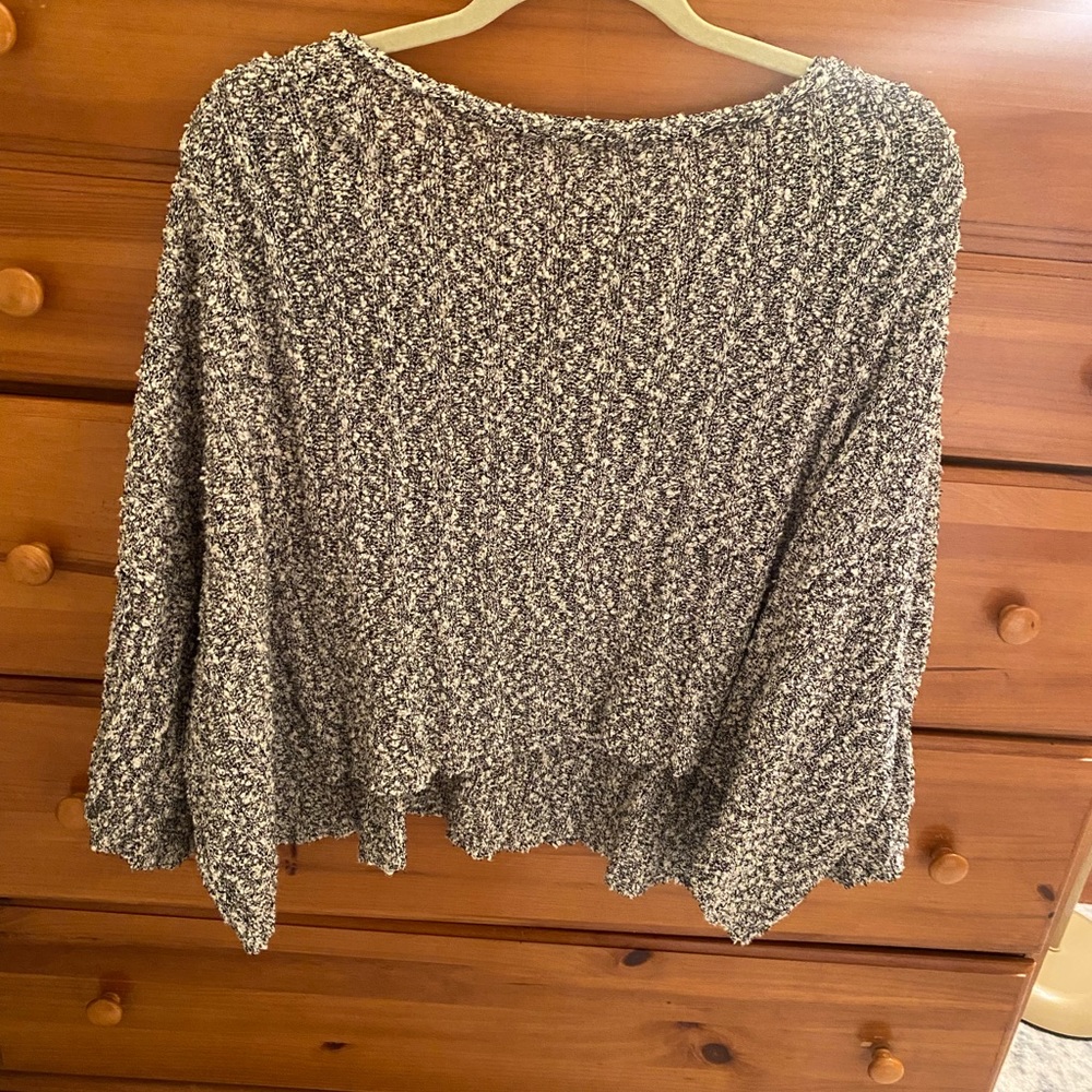 Grey and white marled vici sweater